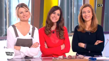 La robe rouge de Caroline Munoz dans William à midi du 09/02/2018