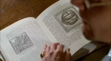 The replica book of Giles "the picture Museum of sorcery, magic and alchemy" in Buffy