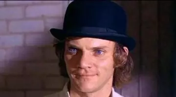 The bowler hat Alexander DeLarge (Malcolm McDowell) in a clockwork Orange