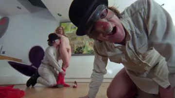 The mask of Alexander DeLarge (Malcolm McDowell) in a clockwork Orange
