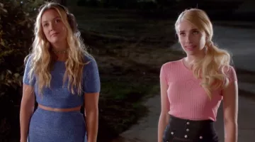 The pink top Chanel Chanel Oberlin (Emma Roberts) in Scream Queens S02E02