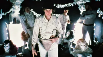 El traje de Alexandre DeLarge (Malcolm McDowell) en La naranja mecánica