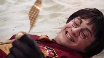 The replica of the bright gold caught by Harry Potter (Daniel Radcliffe) in Harry Potter and the chamber of secrets