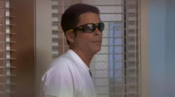 The Oakley sunglasses of Chris Traeger (Rob Lowe) on Parks and Recreation