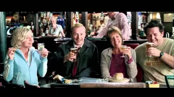 the beer glasses of Ed (Nick Frost) and Shaun (Simon Pegg) Shaun of the dead