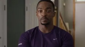 t-shirt violet Nike Faucon (Anthony Mackie) dans Captain America 2 (le soldat de l'hiver)