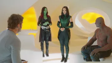 The leather pants of Gamora (Zoe Saldana) in The Guardians of the Galaxy Volume 2