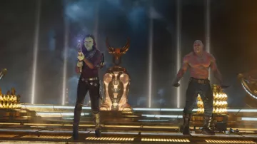 The leather pants of Gamora (Zoe Saldana) in The Guardians of the Galaxy Volume 2