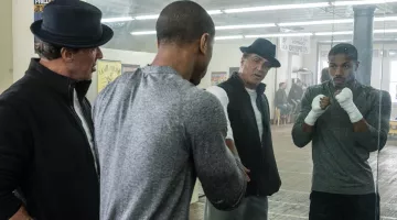 The dri fit gray Nike Michael B. Jordan in Creed