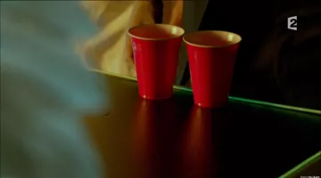 Cups, red Beer Pong table in Castle