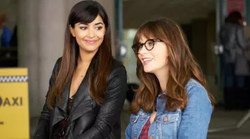 Le blouson en cuir de Cece Parekh (Hannah Simone) dans New Girl