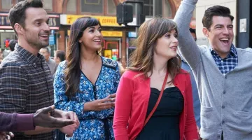 La robe Veronica Beard bleue de Cece Parekh (Hannah Simone) dans New Girl