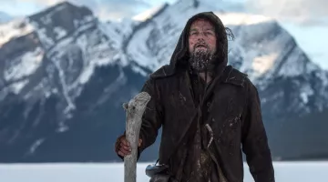 The brown jacket of Hugh Glass (Leonardo DiCaprio) in The Revenant