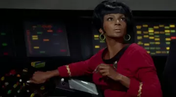 The red tunic Starfleet of Uhura (Nichelle Nichols) from Star Trek