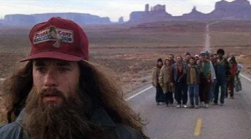 The red cap of Forrest Gump (Tom Hanks) in Forrest Gump