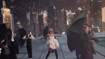 The polka dot dress Ariana Grande in the clip No Tears Left To Cry