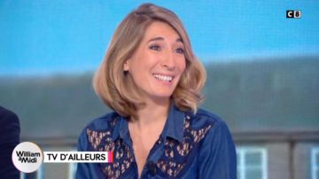 La Chemise en jean détail dentelle de Caroline Delage dans William à midi du 21/04/2018