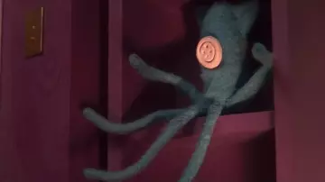 The replica plush of the squid plush seen in the movie Coraline