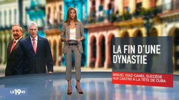 El pantalón gris Prince De Galles de Ophélie Meunier en Le 19:45 del 19/04/2018
