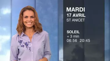La camisa azul con flores bordadas de Cali Morales en El tiempo de M6 del 16/04/2018