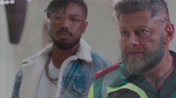 Glasses of view of Erik Killmonger (Michael B. Jordan) in a Black Panther