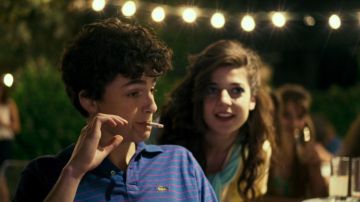 The Lacoste polo striped Elio Perlman (Timothée Chalamet) in Call me by your name