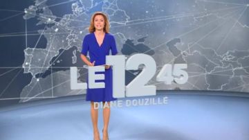 El vestido azul de Diane Douzillé en Le 12:45 por M6 del 26/04/2018