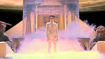 The costume of Gozer the Gozerian (Slavitza Jovan) in S. O. S. ghosts