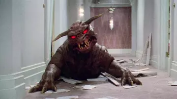 La tète grandeur nature avec led du Terror Dog dans S.O.S. Fantômes