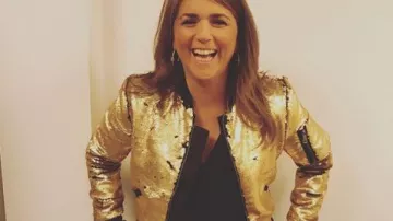 Los Bombers Originales Teddy Glitter dorados por Valérie Bénaim en #TPMP Touche pas à mon poste del 27/04/2018