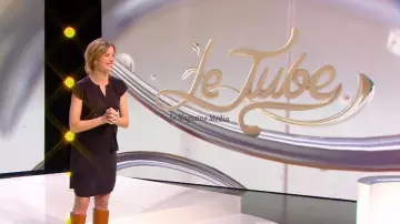La robe de grossesse noire de Isabelle Ithurburu dans #LeTube du 05/05/2018