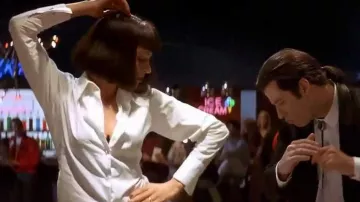 The black wig Mia Wallace (Uma thurman) in the movie Pulp fiction