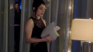 The black dress Nicholas with veil worn by Alexis Gleen (Niki Koss) seen in Famous in Love S2E5