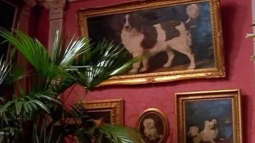 The portrait of a dog by George Stubbs in The time of innocence