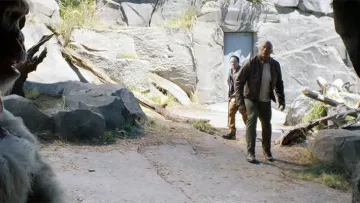 Boots brown Davis Okoye (Dwayne Johnson) in Rampage