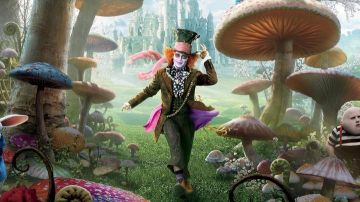 La correa del hombro del Sombrerero Loco (Johnny Depp) en la película Alicia en el País de las Maravillas