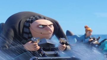 The costume of Gru in the animated film Me, ugly and nasty 3
