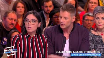 Le top à rayures de Agathe Auproux dans #TPMP Touche pas à mon poste du 08/02/18