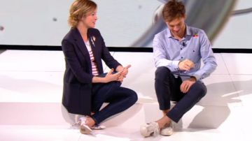 Court shoes multi-coloured Isabelle Ithurburu in #Letube the 12/05/2018