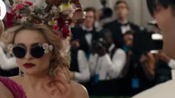 Dolce & Gabbana floral sunglasses worn by Rose (Helena Bonham Carter) as seen in Ocean's 8