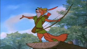 Le costume de Robin des bois dans le dessin animé Robin des bois