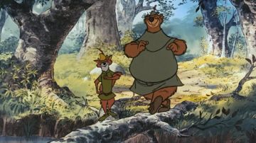 La foret de Sherwood dans le dessin animé Robin des bois