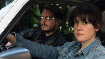 The sunglasses worn by Tony (Elijah Wood) in I Don't Feel at Home in This World Anymore