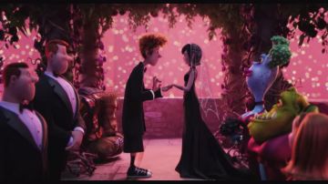 La robe de mariage noire de Mavis dans le film d'animation Hotel transylvanie