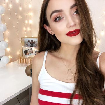 Forever 21 Varsity Stripe Cami usado por Kathleen Fuentes (Kathleenlights) en Instagram