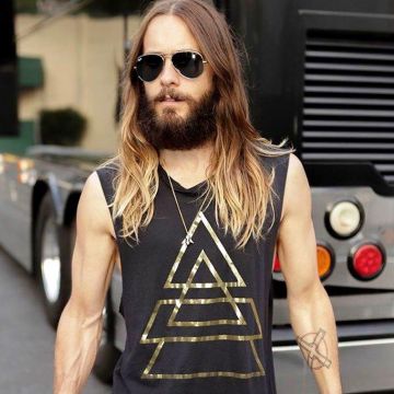 Sunglasses Aviator Ray-Ban of Jared Leto on a post-Instagram