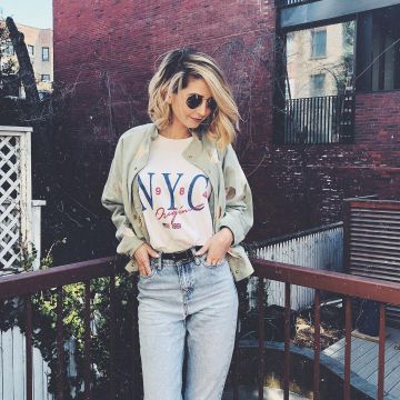 Le t-shirt blanc NYC de Zoella (Zoe Sugg)