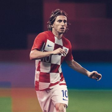 La camiseta oficial de Nike del equipo croata para el Mundial 2018 usada por Luka Modrić en Instagram