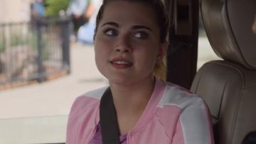 The Puma track jacket pale pink worn by Chloe (Amy Winters) in 13 reasons why S02E05