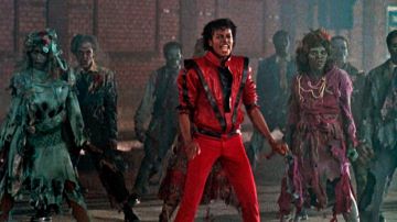 La Veste en Cuir rouge porté par Michael Jackson comme on le voit dans le Thriller la Musique de la Vidéo